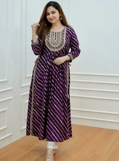 Fancy Rayon Kurta Set For Women