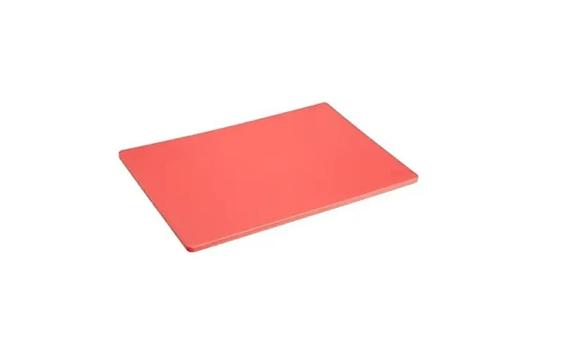Red : Commercial Plastic Cutting Board, NSF - 18 x 12 x 0.5 inch (Red)