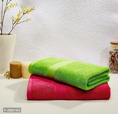 WEBDEALZ Pack of 2 Premium Cotton Bath Towels