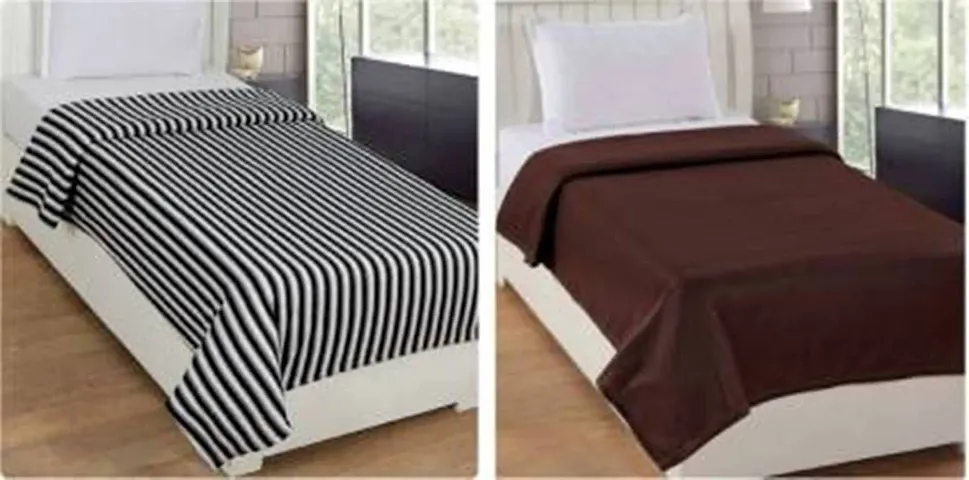 Classic Microfiber Single Bed Blanket, Pack of 2