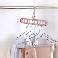 Varni Sales 360ordm; Swivel Hook, 9-Holes Magic Wardrobe Space Saver Folding Hangers/Closet Organizer (PACK OF 5) Closet Organizer Closet Organizer ()-thumb1