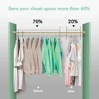Varni Sales 360ordm; Swivel Hook, 9-Holes Magic Wardrobe Space Saver Folding Hangers/Closet Organizer (PACK OF 5) Closet Organizer Closet Organizer ()-thumb3