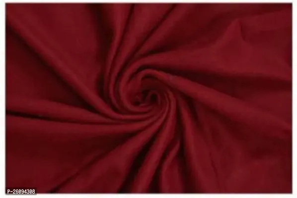 Shreejee Solid Double Bed Fleece Blanket(Red)-thumb2