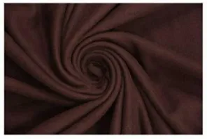 Shreejee Solid Double Bed Fleece Blanket(Brown)-thumb1