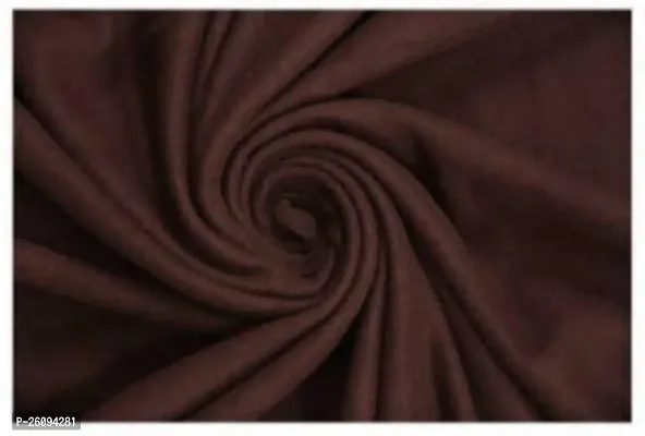 Shreejee Solid Double Bed Fleece Blanket(Brown)-thumb2