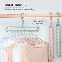 KAVYA Pack of 6Multifunctional Wardrobe Space Saver Folding Smart Hanger for Clothes Closet Organizer ()-thumb2