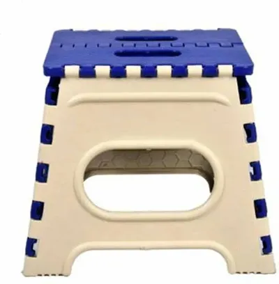 12 inch Folding Step Stool for Adults, Non-Slip Textured Grip Surface, Foldable Space Saving Design, Carrying Handle, Holds for Kitchen and Rest of Home