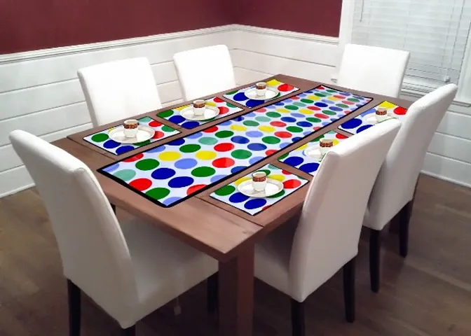 Multicolored PVC Table Linen Set