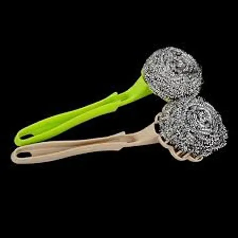 Stainless Steel Scrubber With Long Handle