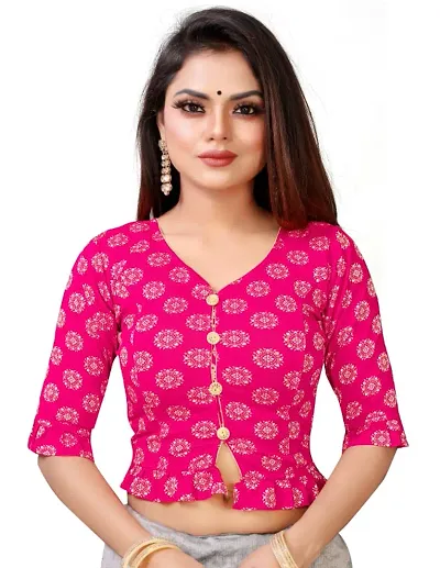 Lycra Jacquard Weave Stitched Blouses