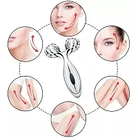 Double Chin Reducer Skin Tightening Face Lifting Roller Jawline Shaper (SILVER  color)-thumb2