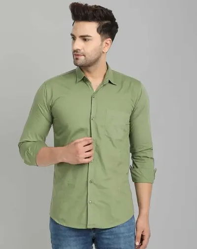 Majestic Man Solid Slim Fit Casual Shirt for Men