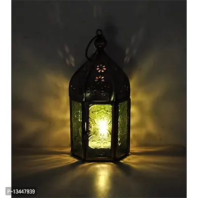 Metal Antique Finish Moroccan Lantern Candle Holder Set Of 1-thumb3