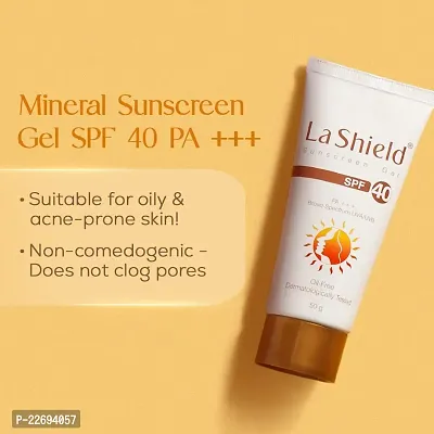 LA SHIELD Sunscreen Gel SPF 40 PA+++ 50gm-thumb2