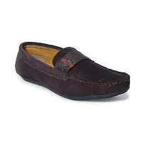 HALIMAF Men's Suede 105 BrownPartywear Casual Loafer UK-6-thumb4