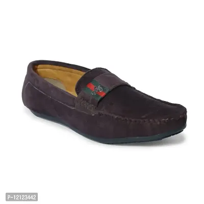 HALIMAF Men's Suede 105 BrownPartywear Casual Loafer UK-6-thumb5