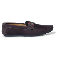 HALIMAF Men's Suede 105 BrownPartywear Casual Loafer UK-6-thumb1