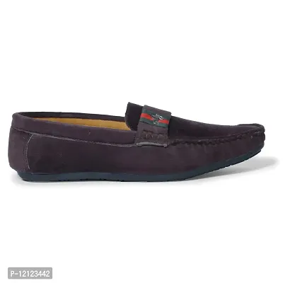 HALIMAF Men's Suede 105 BrownPartywear Casual Loafer UK-6-thumb2