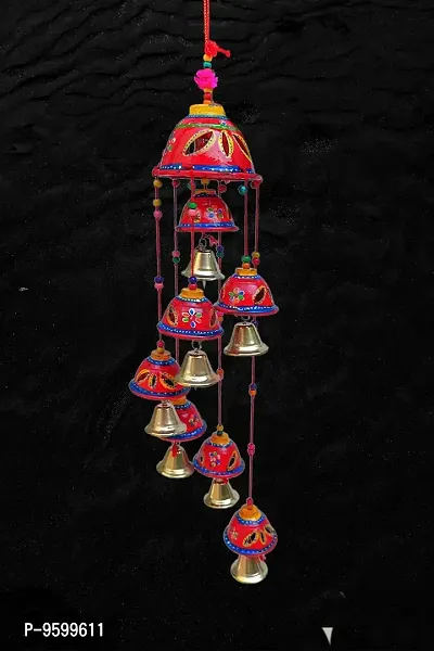 AIVIK Rajasthani Painting Design 7 Bells Decorative Hanging Wind Chimes for Indoor and Outdoor-thumb5