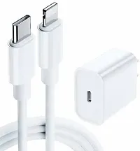 20 W Qualcomm 4.0 4 A Wall Charger for Mobile with Detachable Cable  (White, Cable Included)-thumb2