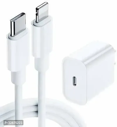 20 W Qualcomm 4.0 4 A Wall Charger for Mobile with Detachable Cable  (White, Cable Included)-thumb3