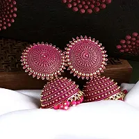 Bareilly Wala Jhumka  Pink Earrings-thumb1