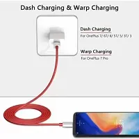 USB Type C Cable 8 A 1 m OEM 65W-10V/6.5A VOOC/WARP/DASH/DASH/SUPERVOOC/SUPERDART CHARGER CABLE  (Compatible with OPPO/REALME/ONEPLUS, VOOC/DASH/WARP/DART CHARGING, Red  Red, One Cable)-thumb3