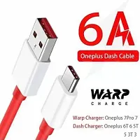 USB Type C Cable 8 A 1 m OEM 65W-10V/6.5A VOOC/WARP/DASH/DASH/SUPERVOOC/SUPERDART CHARGER CABLE  (Compatible with OPPO/REALME/ONEPLUS, VOOC/DASH/WARP/DART CHARGING, Red  Red, One Cable)-thumb4