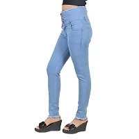 Classic Denim Lycra Solid Jeans for Women-thumb1