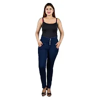 Classic Denim Lycra Solid Jeans for Women-thumb1