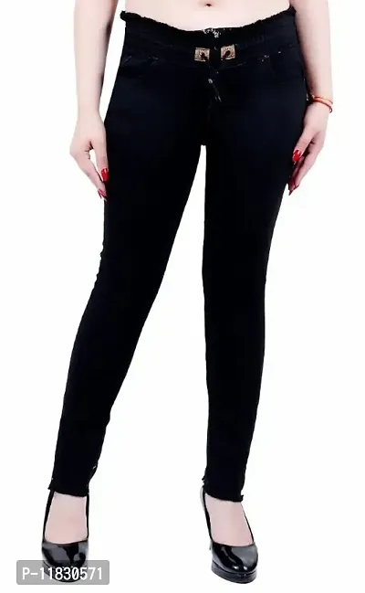 Classic Cotton Blend Solid Jeggings for Women
