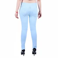 Classic Cotton Lycra  Solid Jeans for Women-thumb2