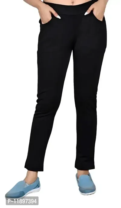 Classic Cotton Blend Solid Jeggings for Women-thumb0