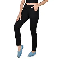 Classic Cotton Blend Solid Jeggings for Women-thumb1