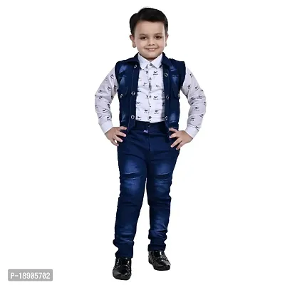 Boys  Trendy Jacket  Shirt and  Jeans