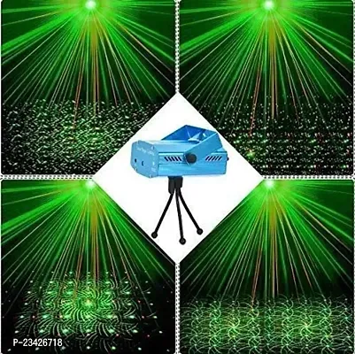 Party Mini Laser Projector Stage Lighting Sound Activated Laser Light for Party and DJ with Mini-Tripod Stand (Multi)-thumb0