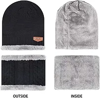 Trendy Winter Cap with Neck Scarf Cap for Men-thumb2