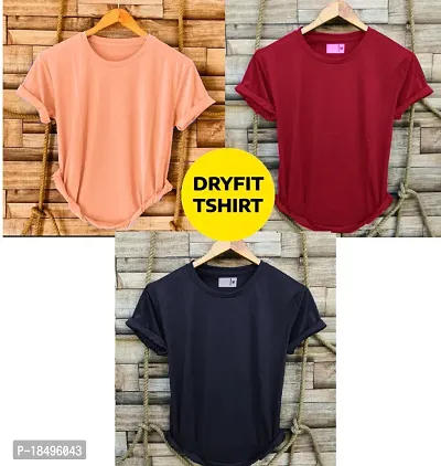 Combo of 3 dryfit t-shirt for men-thumb0