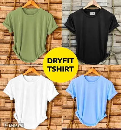 Combo of 4 dryfit t-shirt for men-thumb0