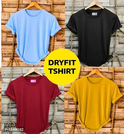Combo of 4 dryfit t-shirt for men-thumb0