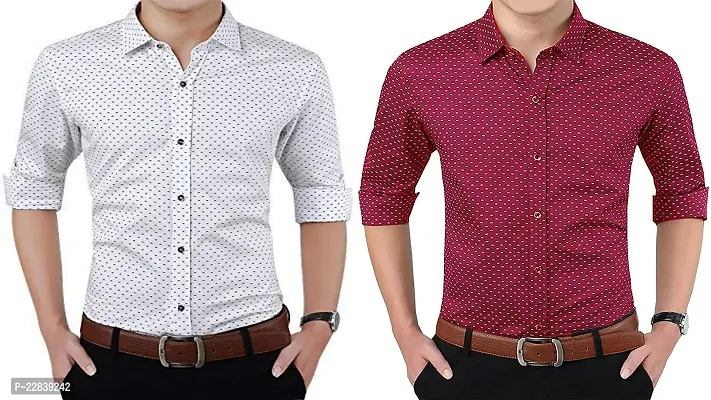 Fashlook Combo of 2 Dotted Shirt