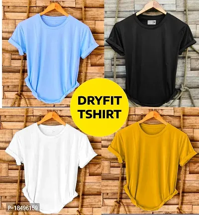 Combo of 4 dryfit t-shirt for men-thumb0