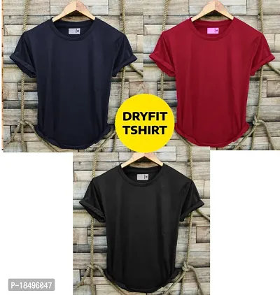 Combo of 3 dryfit t-shirt for men-thumb0