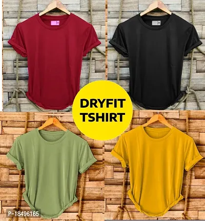 Combo of 4 dryfit t-shirt for men-thumb0