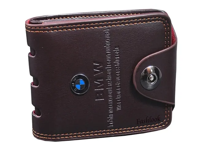 Stylish PU Self Design Zipper Wallets For Men