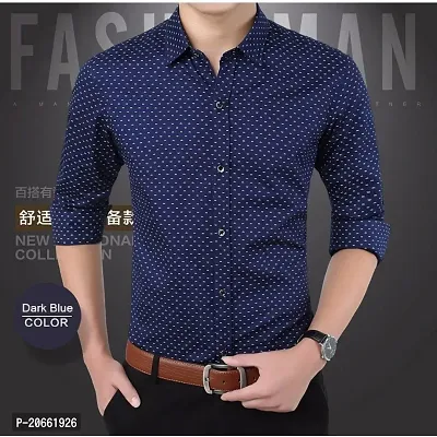 Navy Dotted Shirt for Men