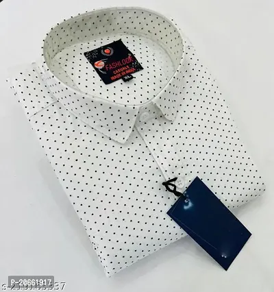 White Dotted Shirt for Men-thumb0
