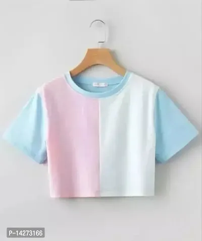 Reliable Cotton Self Design Round Neck T-Shirts For Women