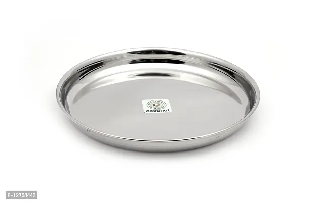 Coconut Stainless Steel Beeding Plate - 1 Qty (Diameter 13 Inch)