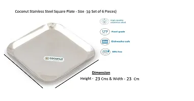 KCL Stainless Steel Soup Plates/Breakfast Plates/Idly Plates - 1 pc - Dimension - 25.5Cms & Depth -3 Cms-thumb1